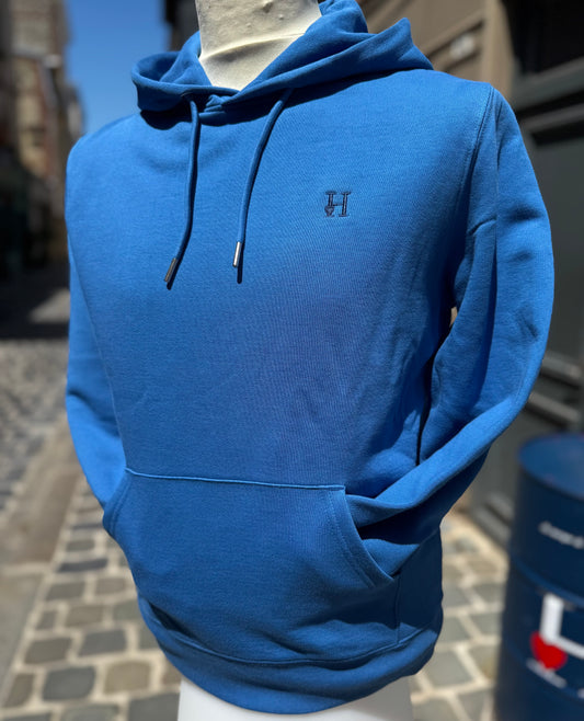 Sweat à Capuche Bleu Doux.