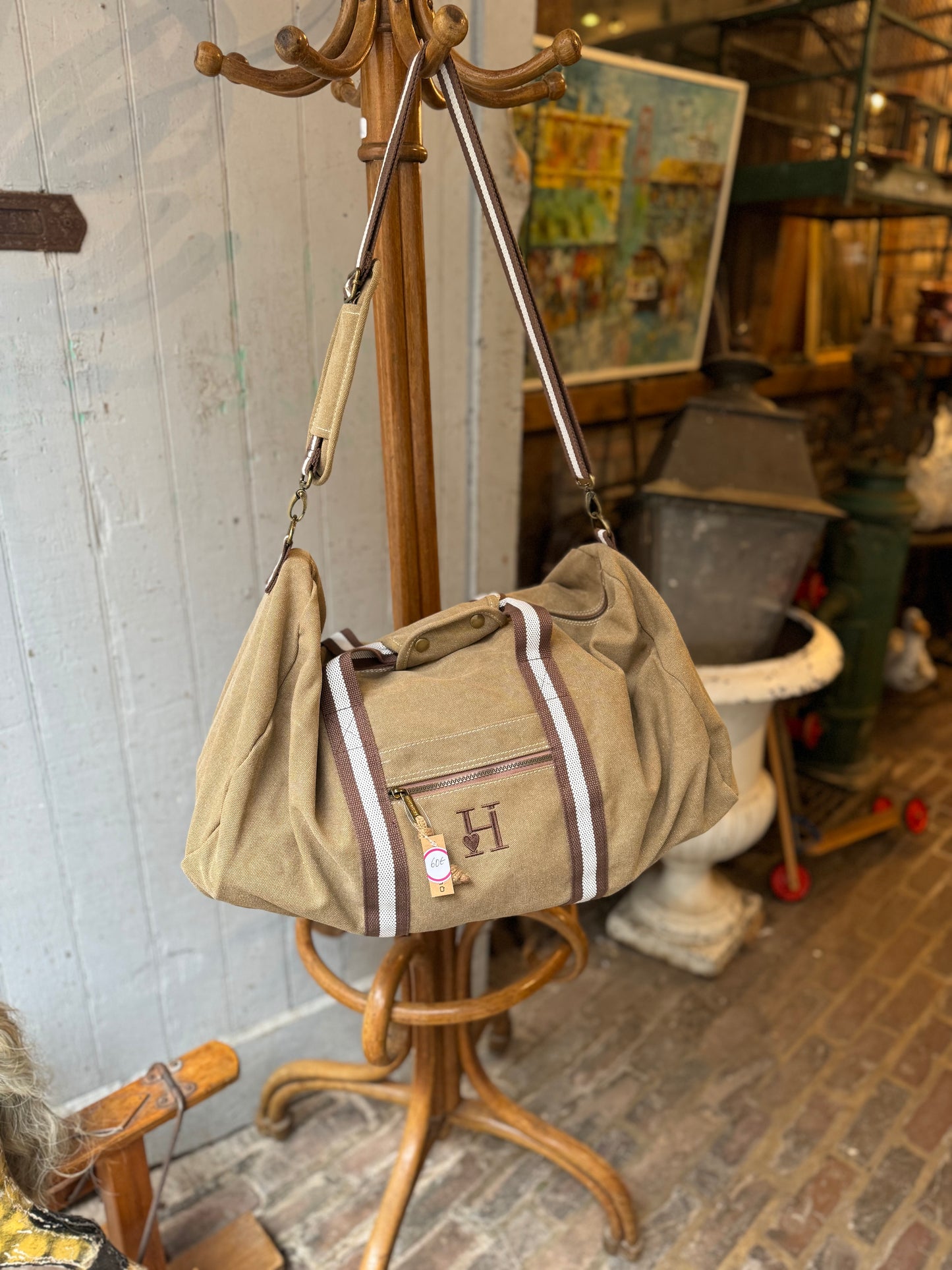 Sac de Voyage Beige Canvas