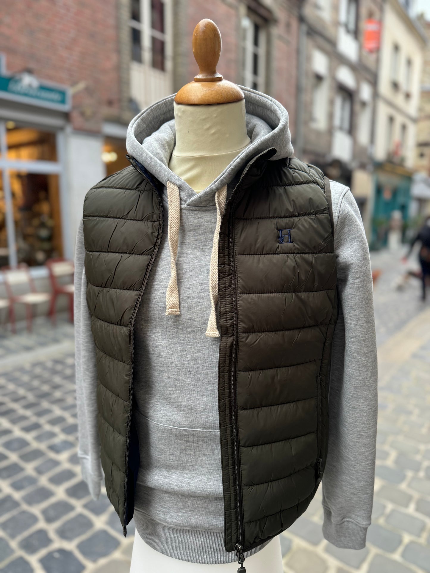 Doudoune S-M Kaki marine Femme