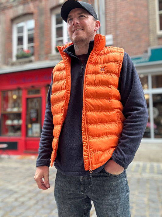 Doudoune Sans Manches Orange.