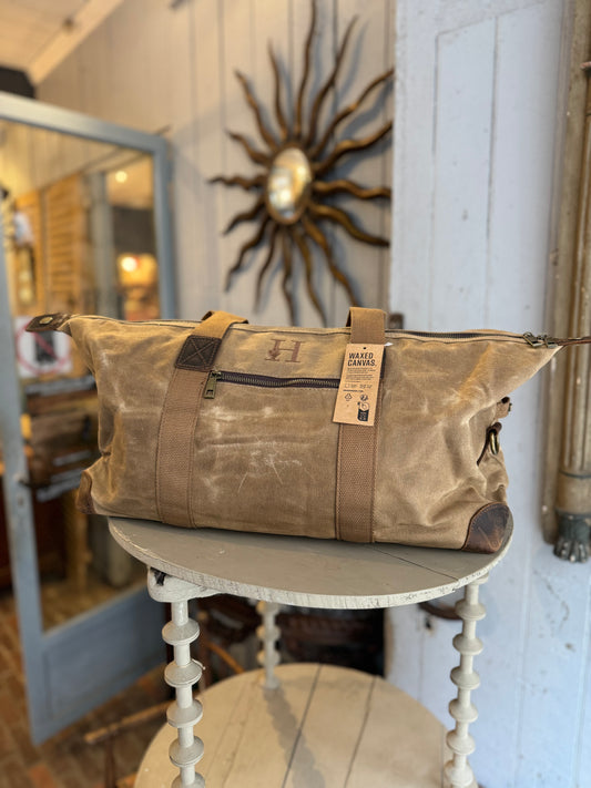 Sac de Voyage beige Toile Ciré