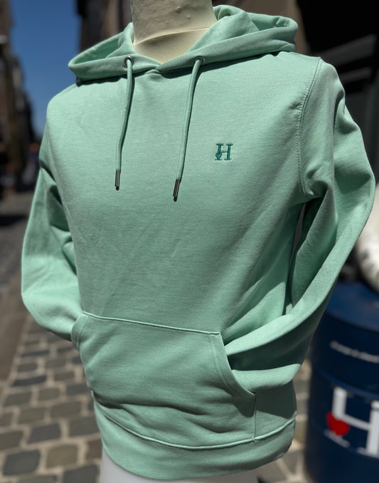 Sweat à Capuche Vert Menthe.