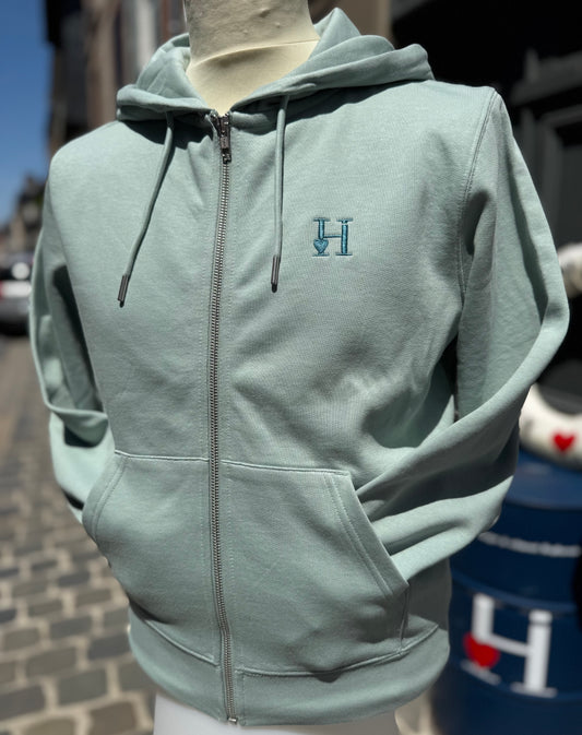 Zippé Capuche Sauge