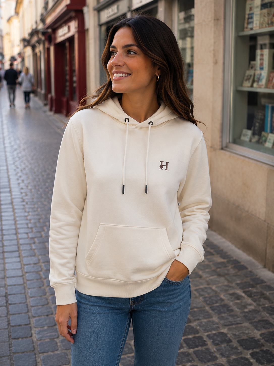 Sweat à Capuche ivoire