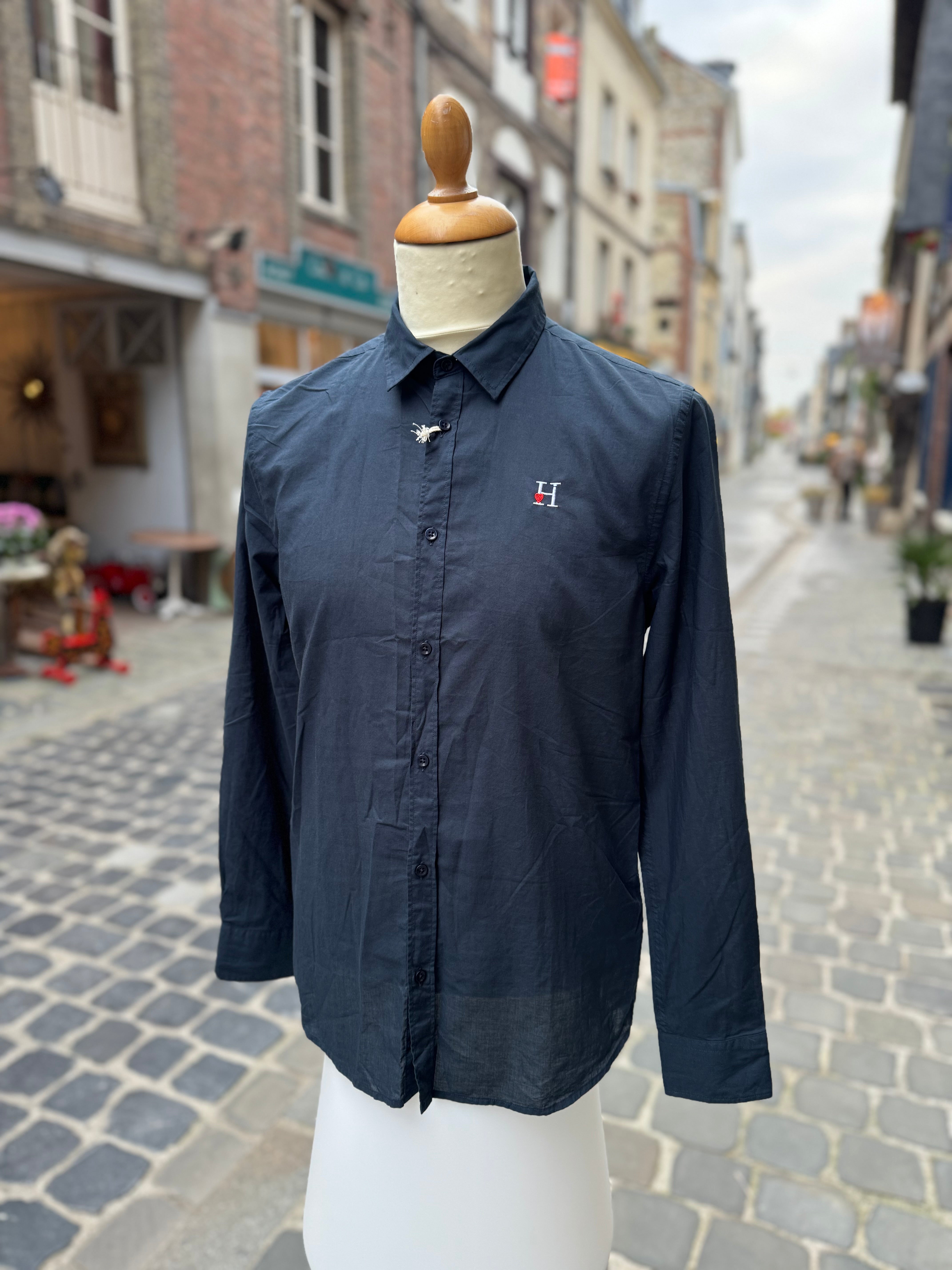 Chemise Homme Coton Bio | Monsieur Mimosa - Emile - Rayé Bleu | Wearth Lab Chemise Homme Coton Bio | Monsieur Mimosa - Emile - Rayé Bleu | Wearth Lab