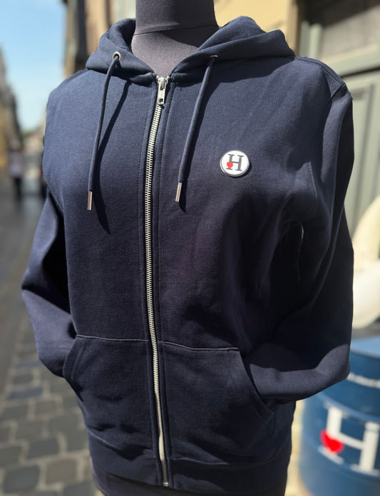 Zippé Capuche Bleu Marine