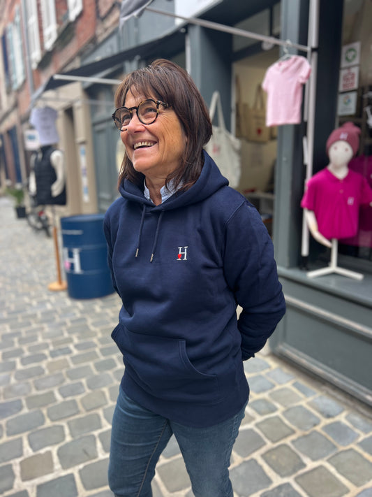 Sweat à Capuche bleu marine