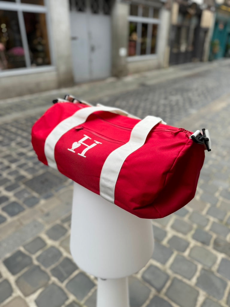 Sac Baril Rouge et Crème