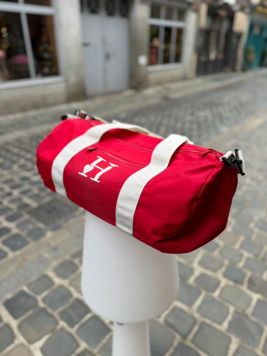 Sac Baril Rouge et Crème