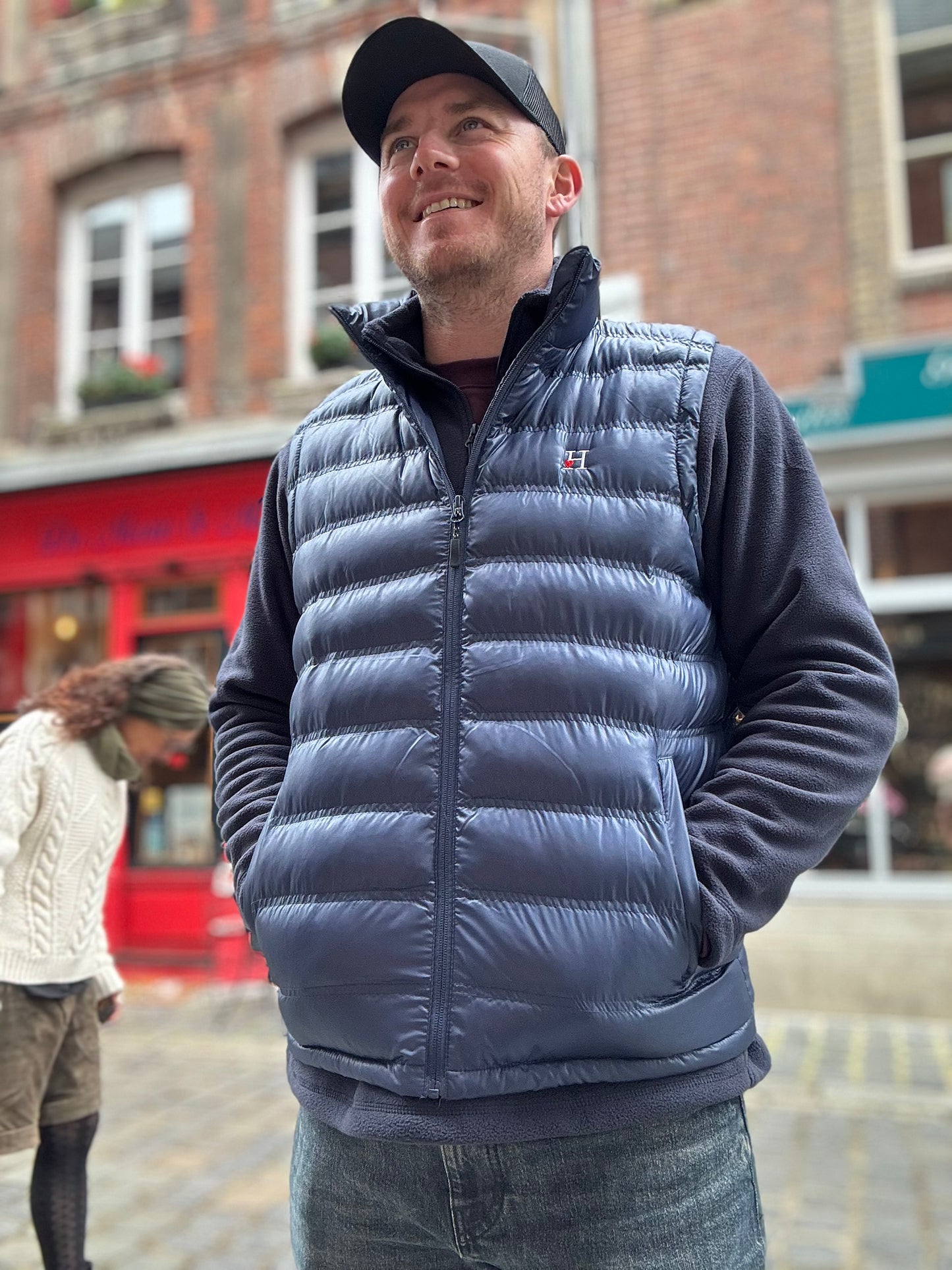 Doudoune Sans Manches Bleu Marine .