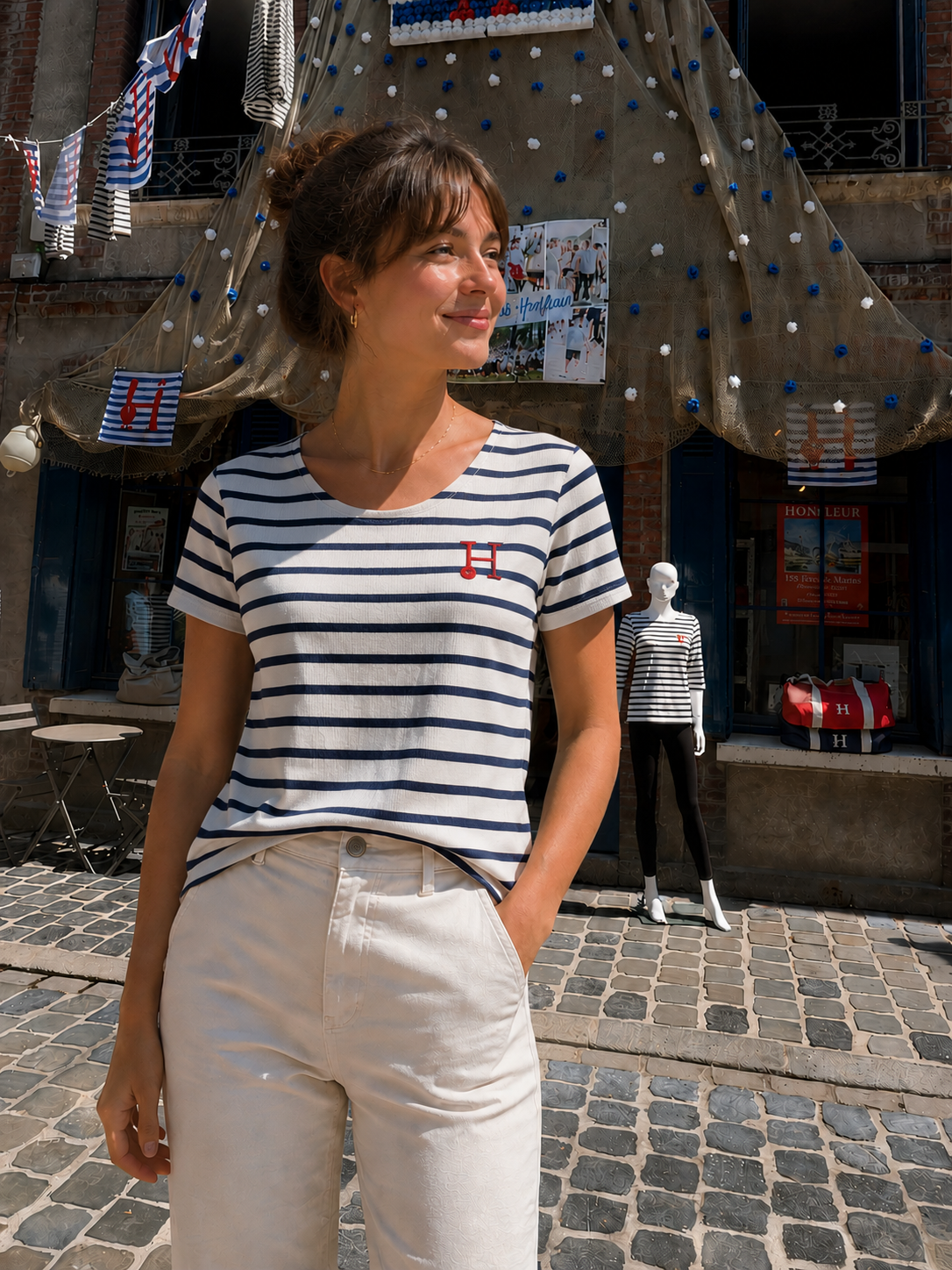 T-Shirt Marin Femme