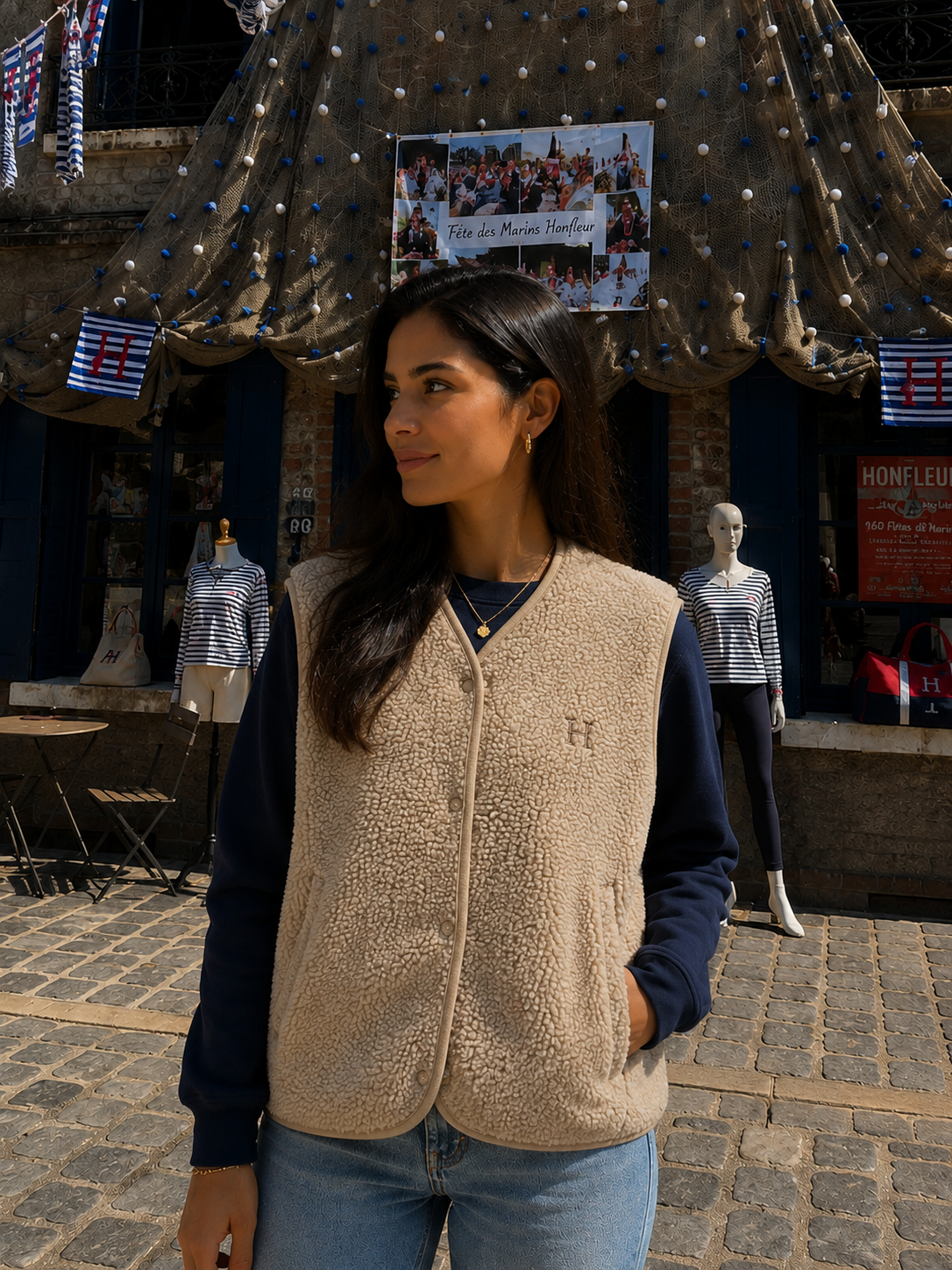 Sherpa Sans Manches Beige