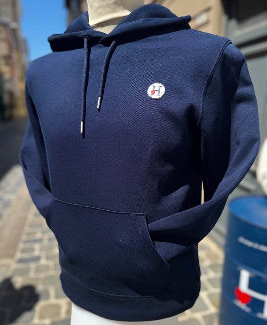 Sweat à Capuche Bleu Marine.