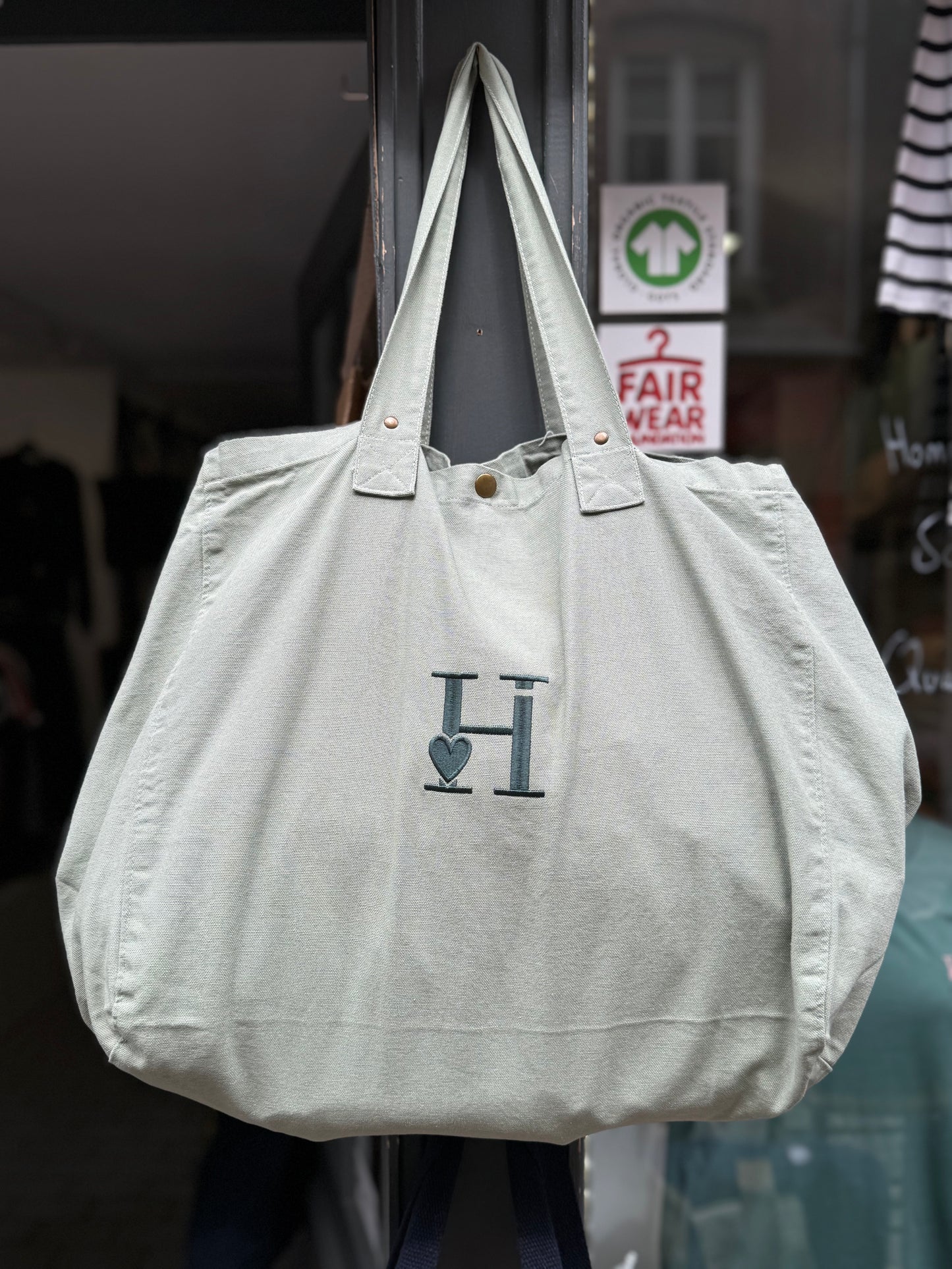 Cabas Vert Clair H Vert Foncé