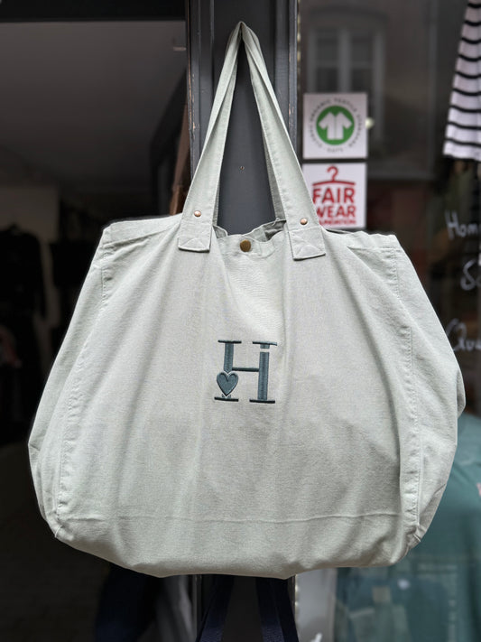 Cabas Vert Clair H Vert Foncé