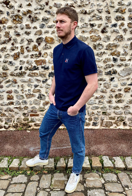 Polo Homme Bleu Marine.