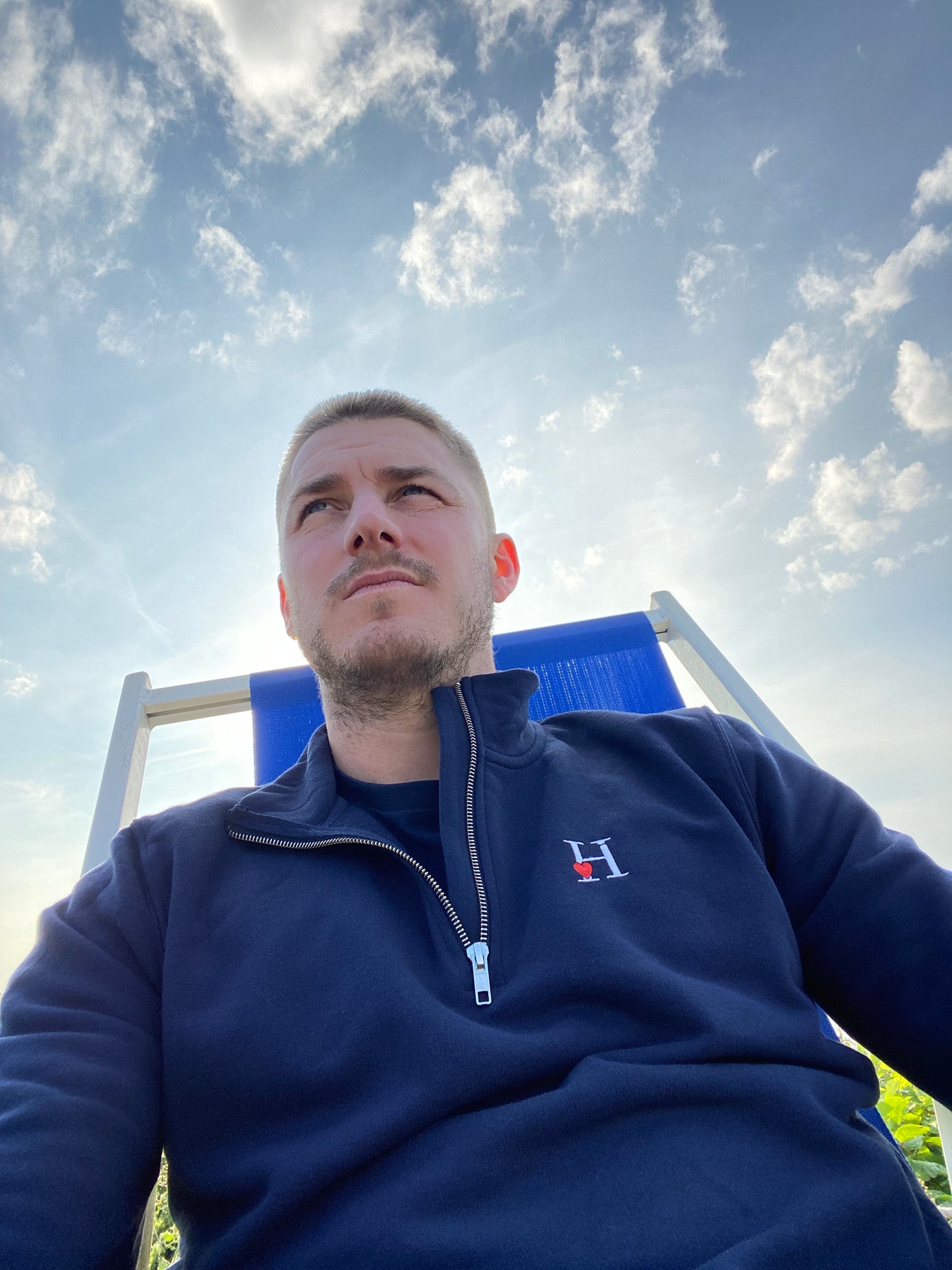 Sweat Camionneur Bleu Marine.