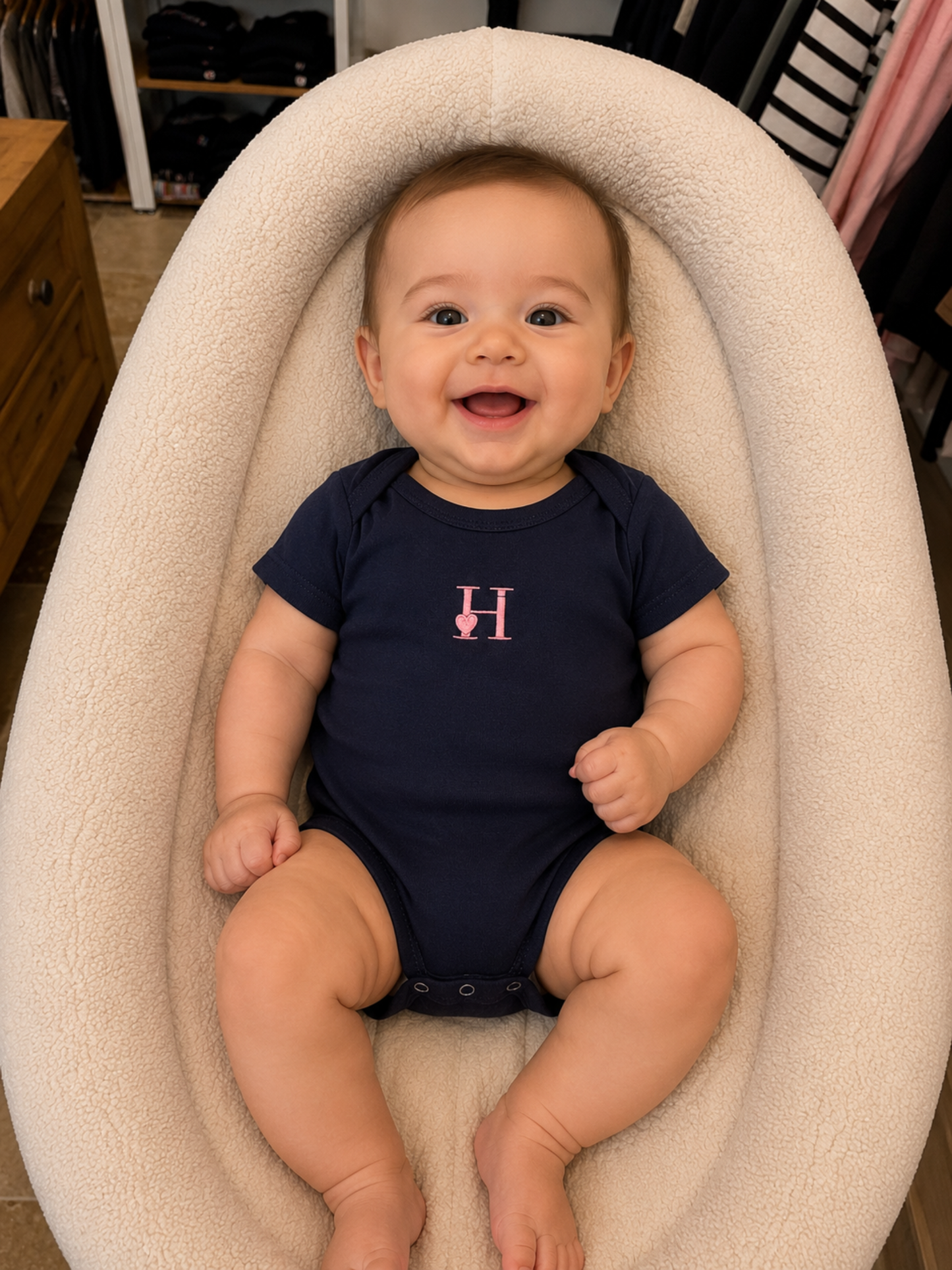 Body Bleu Marine (Logo Rose)