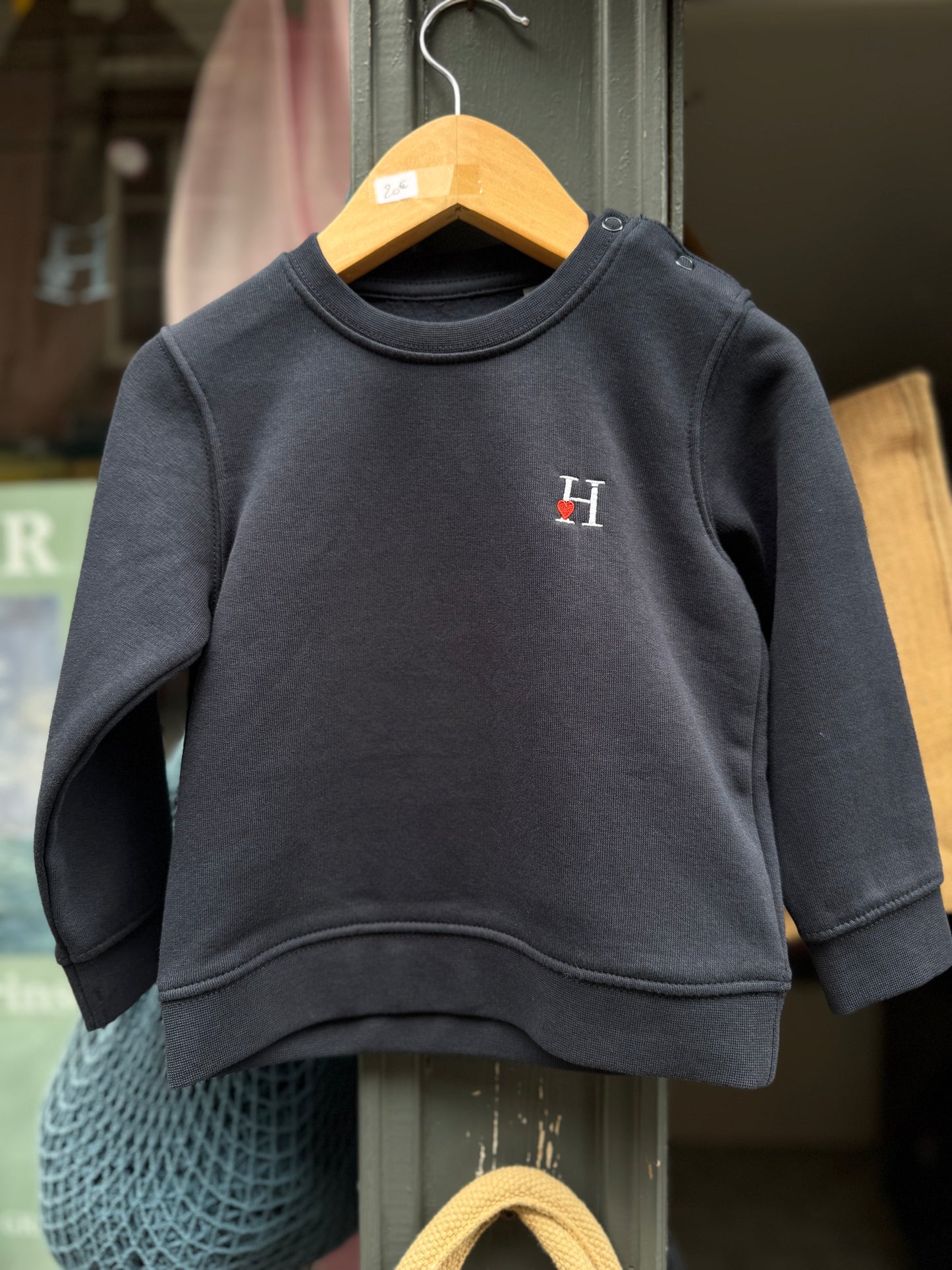 Sweat Col Rond Bleu Marine.