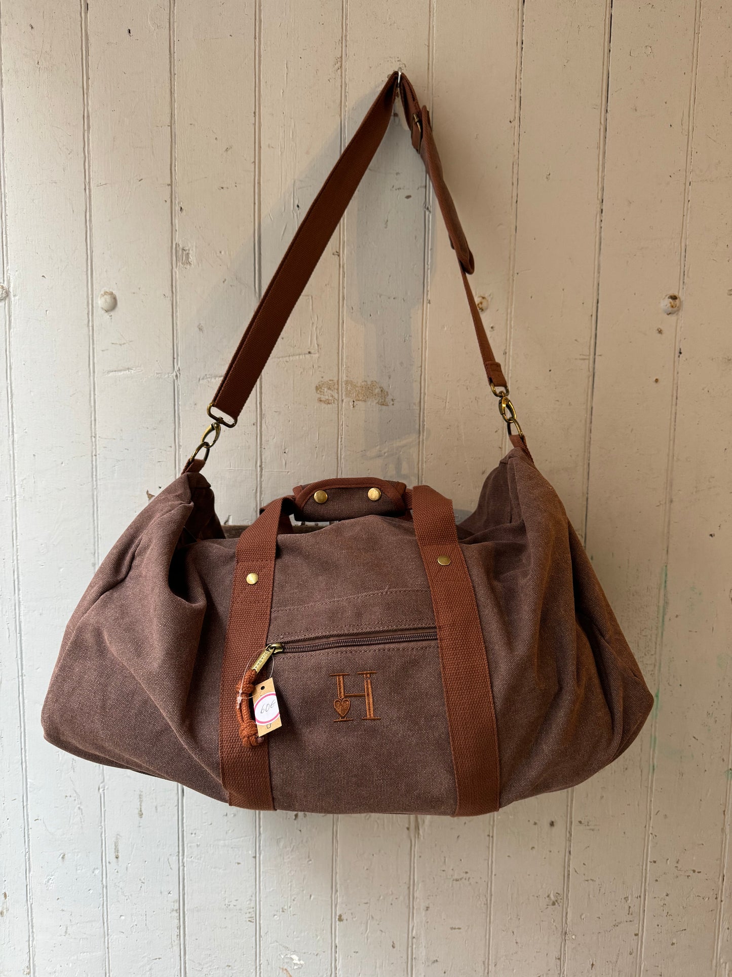 Sac de Voyage Marron Canvas