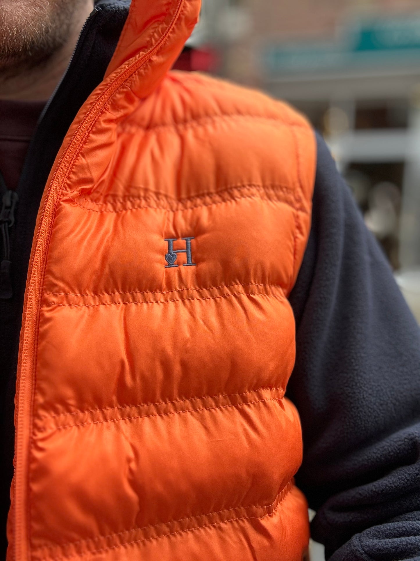 Doudoune Sans Manches Orange.