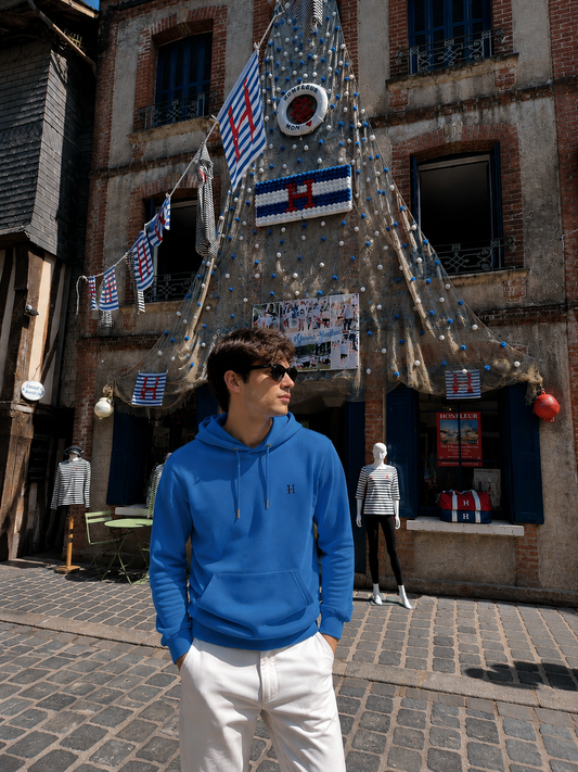 Sweat à Capuche Bleu