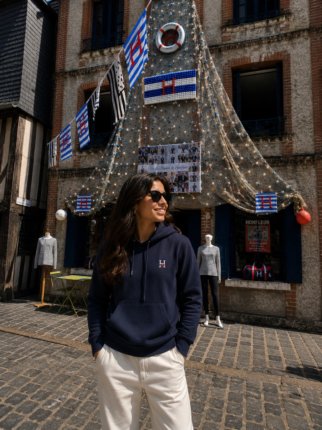 Sweat à Capuche bleu marine