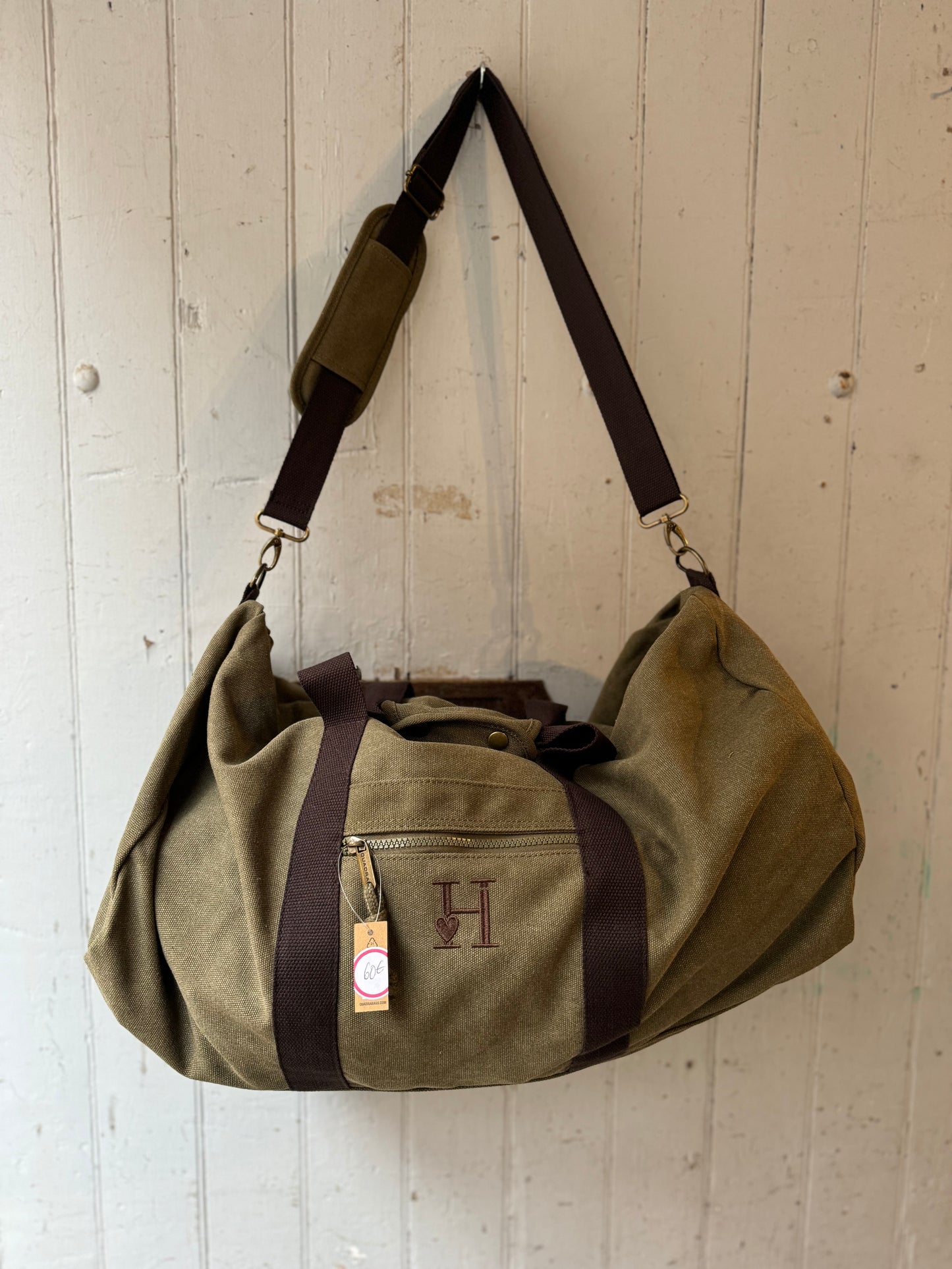 Sac de Voyage Kaki Canvas