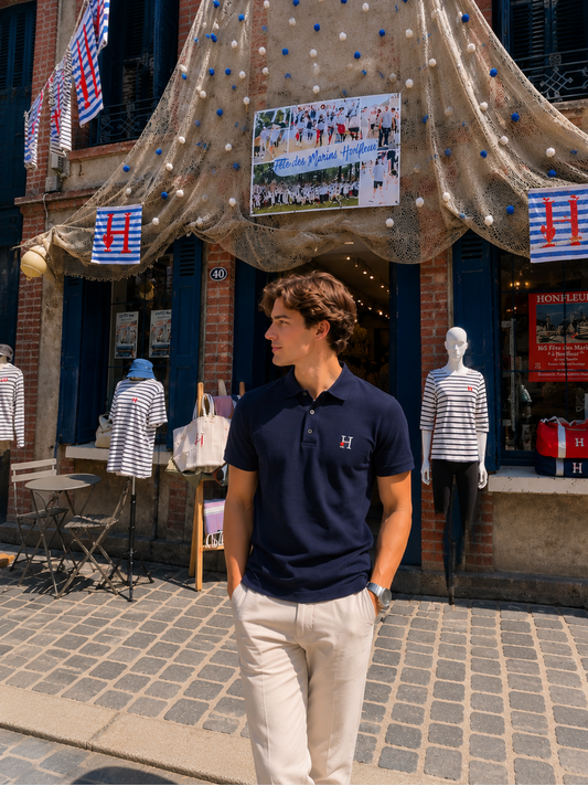 Polo Homme Bleu Marine.
