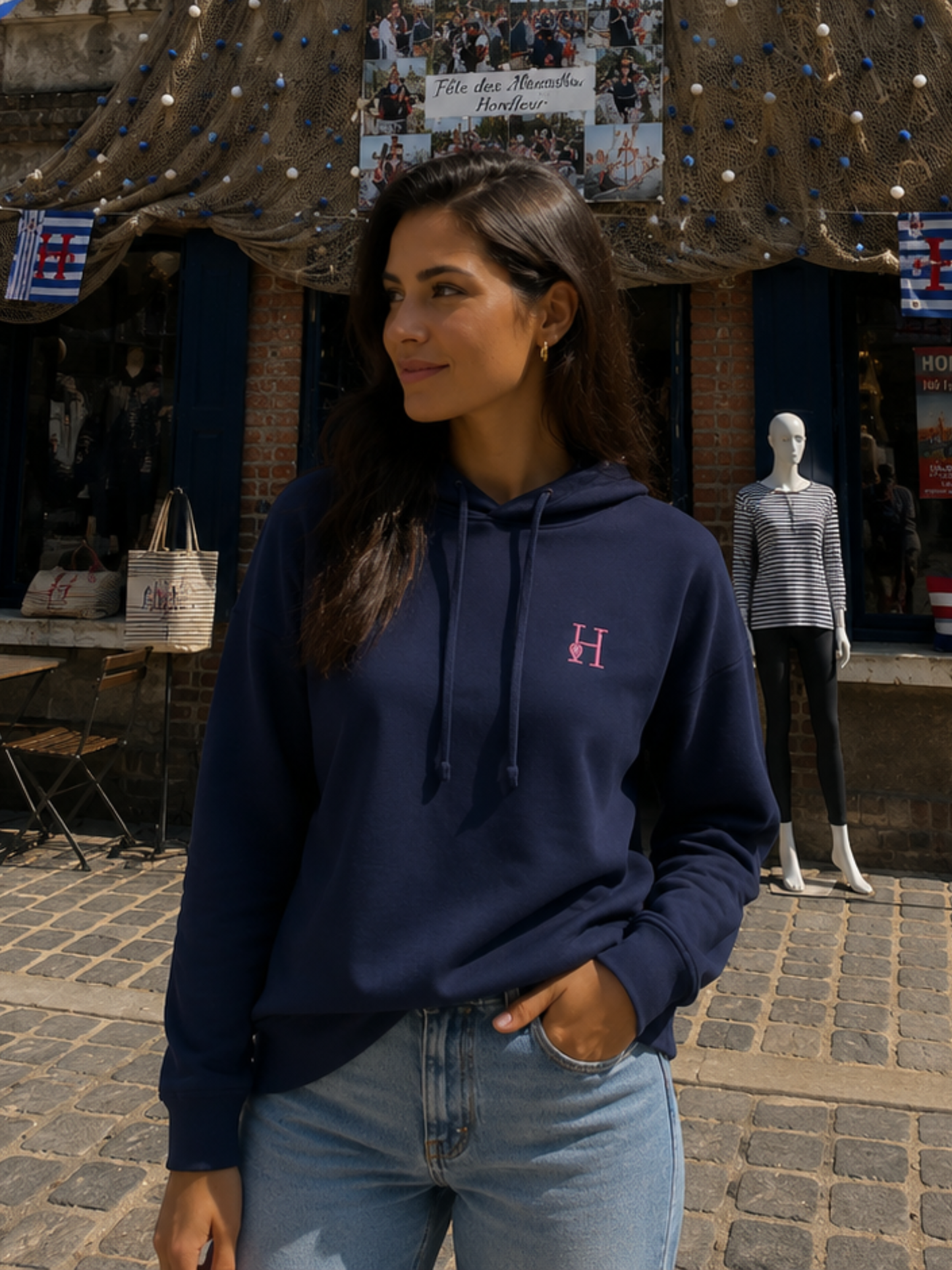 Sweat Capuche Bleu Marine