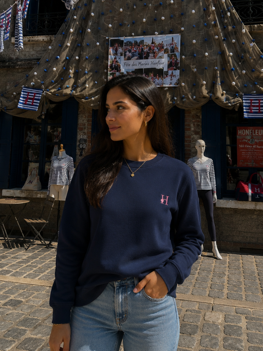Sweat Bleu Marine Col Rond