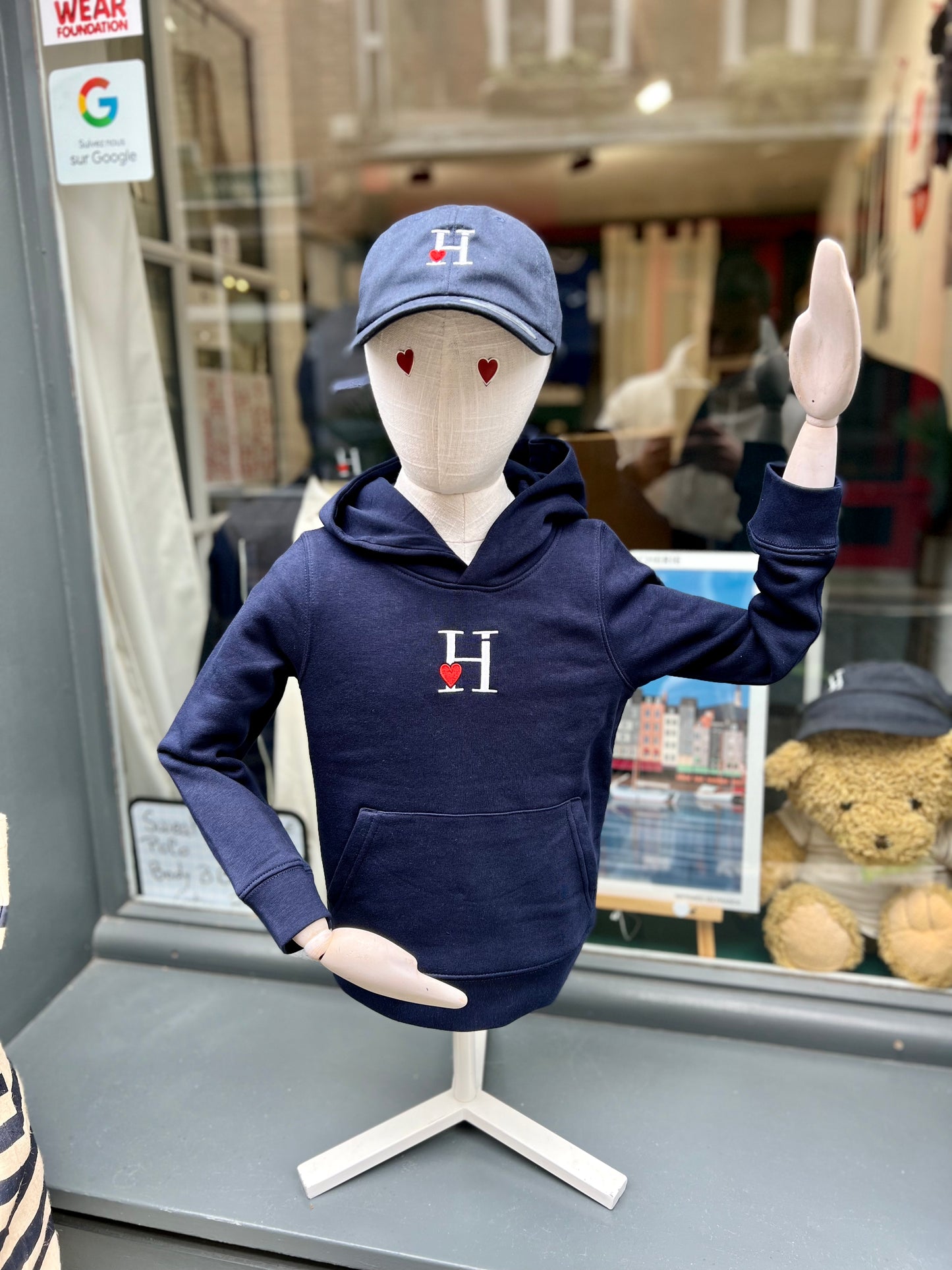 Sweat à Capuche Bleu marine.