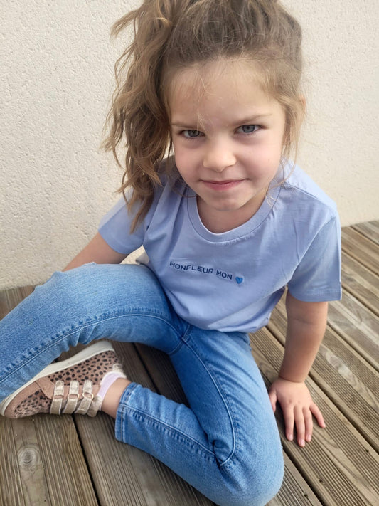 T-shirt Bleu Pastel.